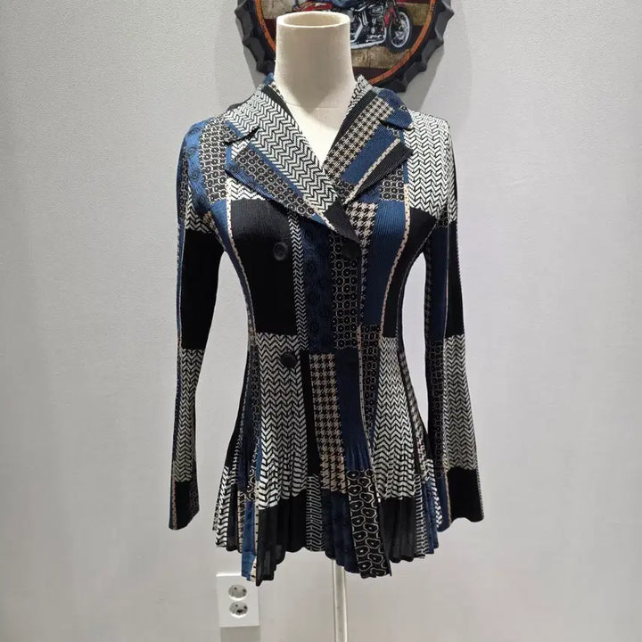[BUNJANG] Imported Pattern Pleats Long Sleeve Jacket / 수입보세 패턴 플리츠 롱슬리브 자켓