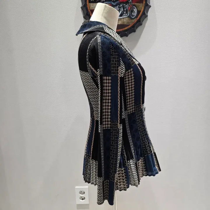 [BUNJANG] Imported Pattern Pleats Long Sleeve Jacket / 수입보세 패턴 플리츠 롱슬리브 자켓
