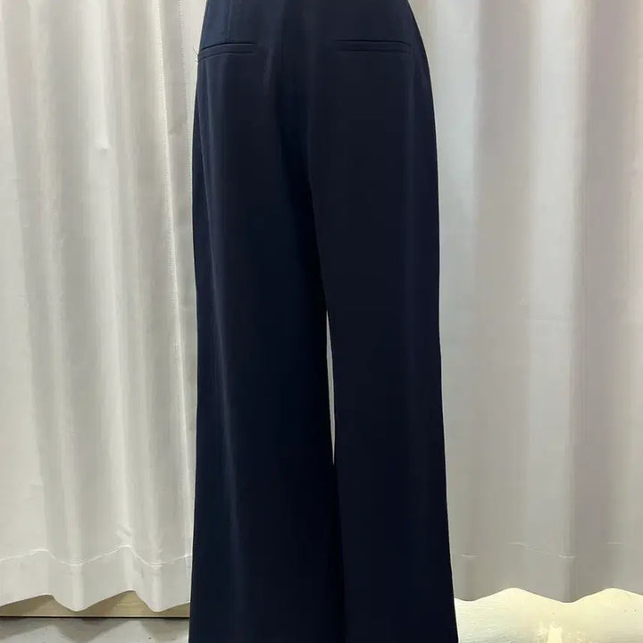 [BUNJANG] TIME by HAND Pinstripe Wide Slacks Navy Size 55 / 한섬 TIME 핀턱 와이드 슬랙스 네이비 55 (25년)새옷급