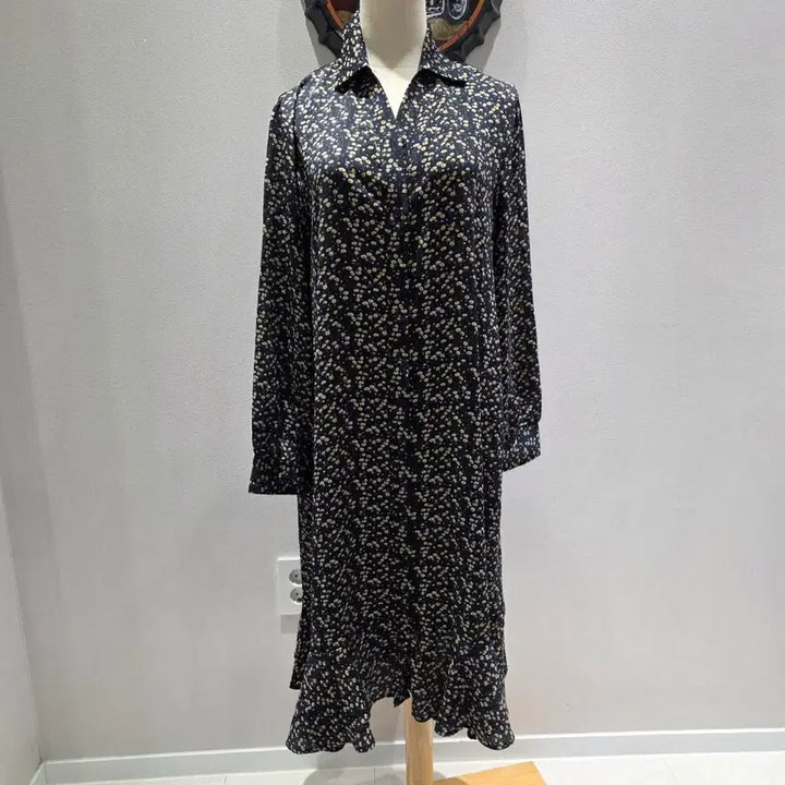 [BUNJANG] H:connect Flower Pattern Long Shirt Dress / H:connect 플라워 패턴 롱 셔츠 원피스 free