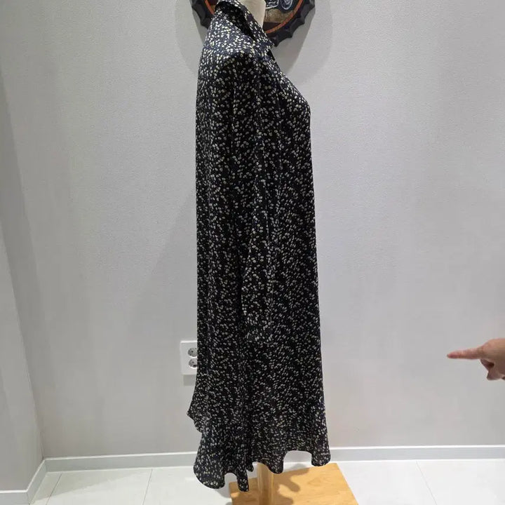[BUNJANG] H:connect Flower Pattern Long Shirt Dress / H:connect 플라워 패턴 롱 셔츠 원피스 free