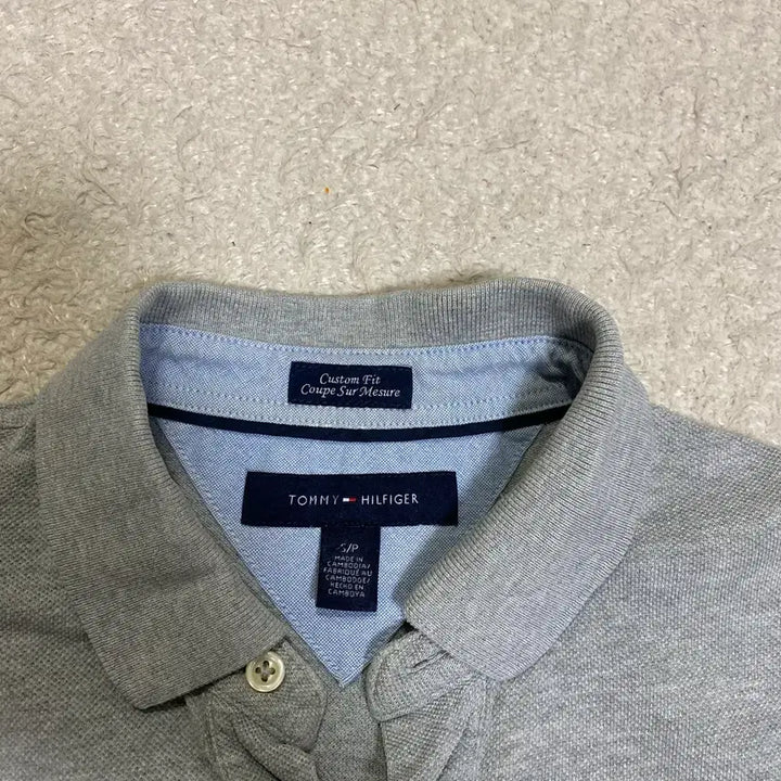 [BUNJANG] Tommy Hilfiger Short Sleeve Polo Shirt Grey S / 타미힐피거 반팔 카라티 그레이 s