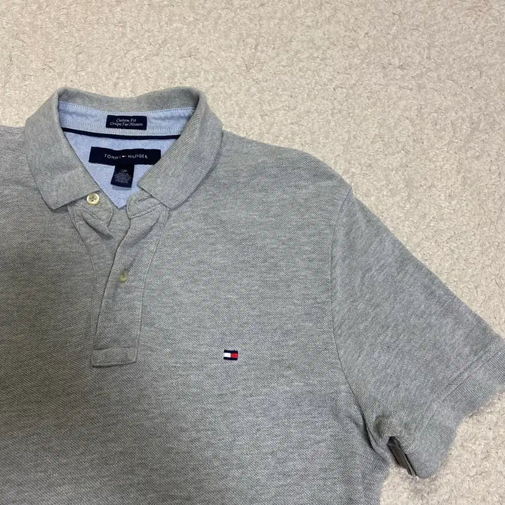 [BUNJANG] Tommy Hilfiger Short Sleeve Polo Shirt Grey S / 타미힐피거 반팔 카라티 그레이 s