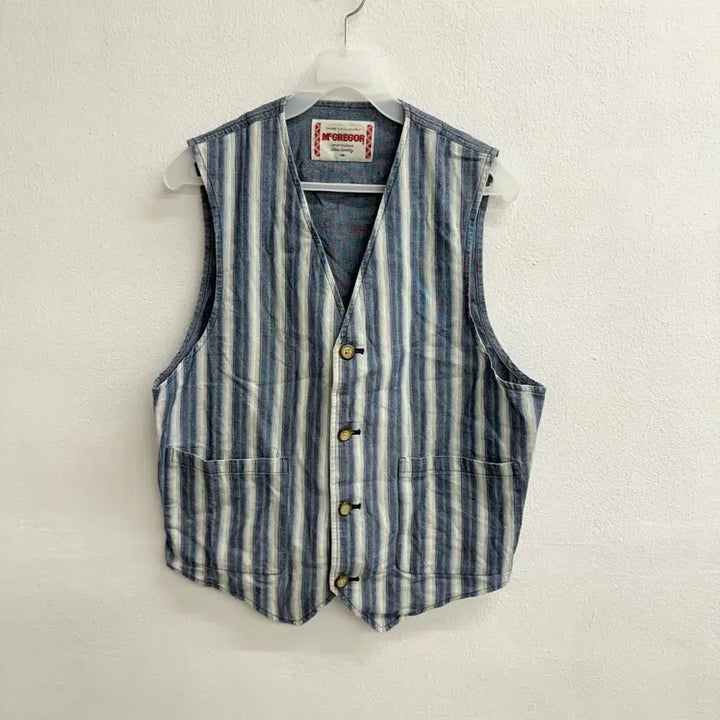 [BUNJANG] McGREGOR Vintage Striped Vest M / 맥그리거 JPN 빈티지 스트라이프 조끼 베스트 (M)