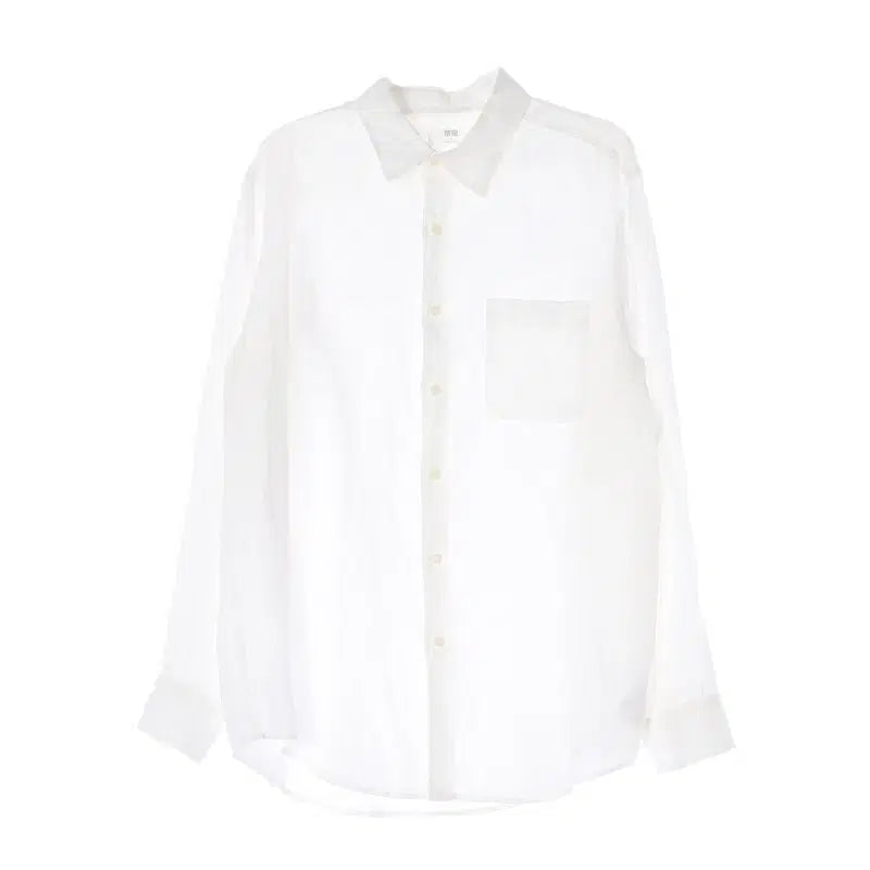 [BUNJANG] Uniqlo White Linen Shirt Men&