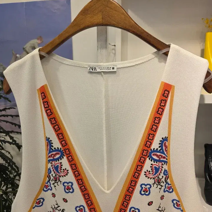[BUNJANG] Zara Ethnic Pattern Midi Dress / 자라 에스닉 원피스