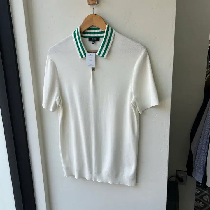 [BUNJANG] Theory Short Sleeve Collar Knit M / 16947 - 띠어리 반팔 카라 니트