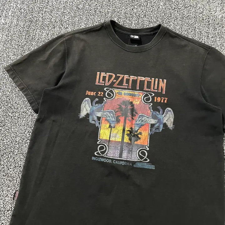 [BUNJANG] New Era Led Zeppelin Band Graphic T-Shirt Black / 빈티지9. 뉴에라 레드제플린 밴드 그래픽 반팔 티셔츠 블랙
