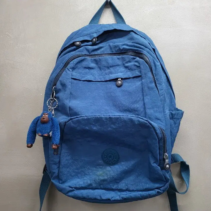 [BUNJANG] Kipling Blue Backpack with Keyring / 키플링 블루 백팩 + 키링 포함