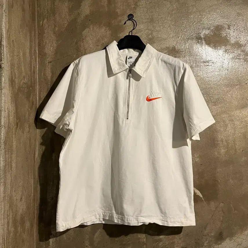 [BUNJANG] Nike Half-Zip Short-Sleeve T-Shirt / 나이키 반집업 반팔