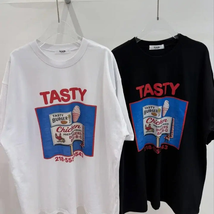 [BUNJANG] Tasty Cotton Short-Sleeve T-Shirt / SS신상) 테이스티 반팔티 2color