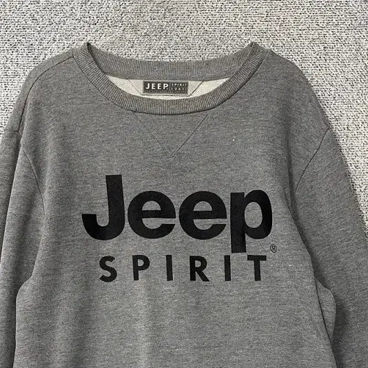 [BUNJANG] JEEP Printing Gray Sweatshirt M (95) / 지프 프린팅 그레이 맨투맨 M(95)