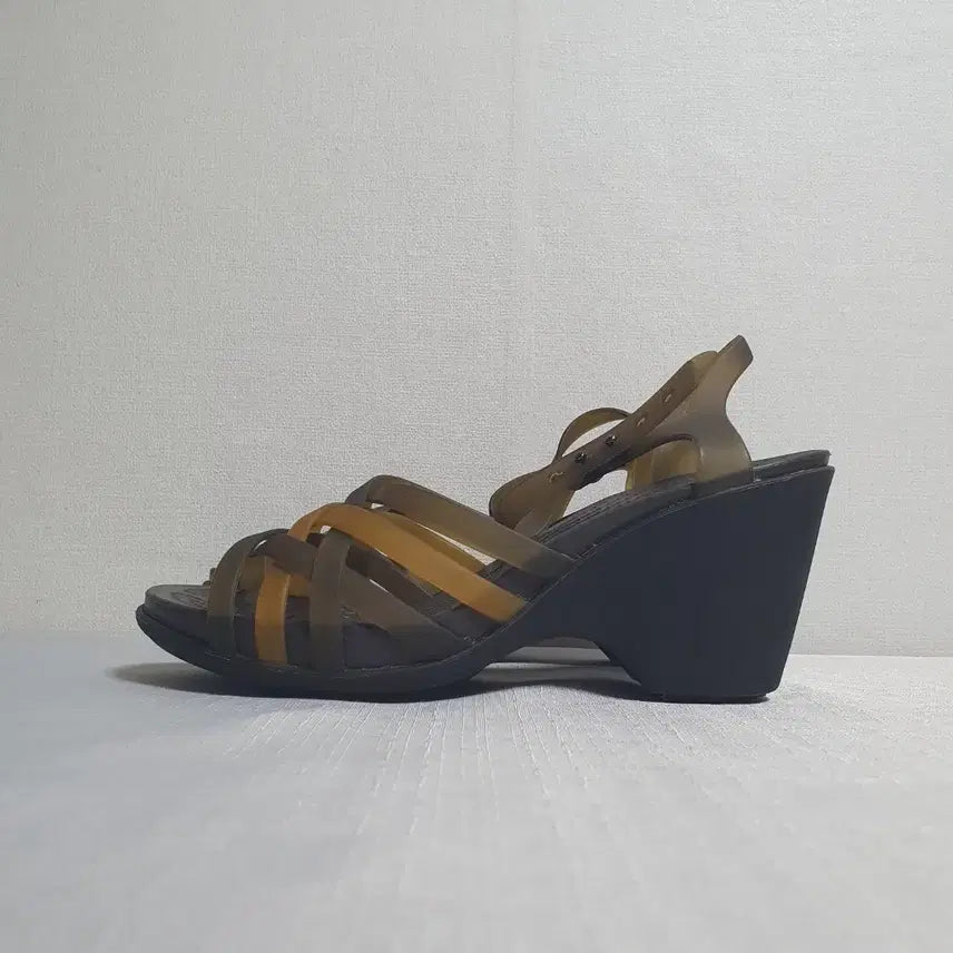 [BUNJANG] Crocs Mini Wedge Espadrille Sandals / 230mm 크록스 후라체 미니 웨지 샌들 에스프레쏘 브라운