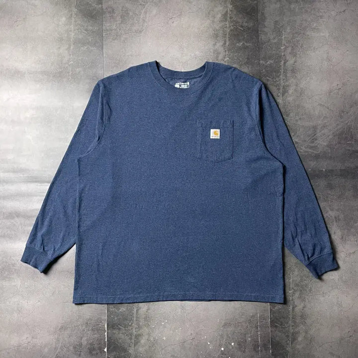 [BUNJANG] Carhartt K126 Blue Long Sleeve T-Shirt A00962 / CARHARTT 칼하트 K126 블루 긴팔 티셔츠 A00962