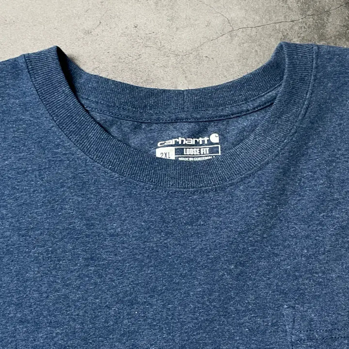 [BUNJANG] Carhartt K126 Blue Long Sleeve T-Shirt A00962 / CARHARTT 칼하트 K126 블루 긴팔 티셔츠 A00962