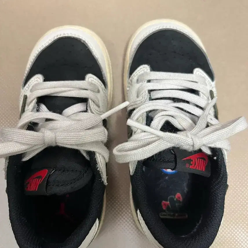 [BUNJANG] Nike Air Jordan 1 Low Travis Scott Medium Olive Toddler Shoes (140) / 나이키 조던1x트래비스스캇 미디엄 올리브 토틀러 (140)