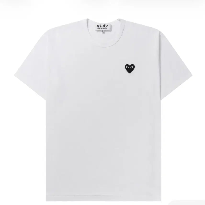 [SOLD OUT] 꼼데가르송 블랙하트 반팔티 화이트