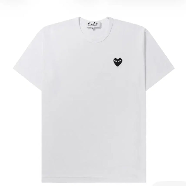 [SOLD OUT] 꼼데가르송 블랙하트 반팔티 화이트