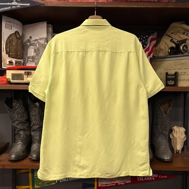[BUNJANG] 00s Cubavera Gradient Stitch Pintuck HBT Cuban Shirt XL / 00s 쿠바베라 그라데이션 스티치 핀턱 HBT 쿠바셔츠 N1330