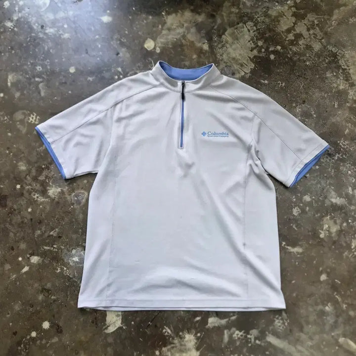 [BUNJANG] Columbia Half-Zip Functional Short-Sleeve T-Shirt (Size M) / M) 컬럼비아 하프집업 기능성 소재 반팔티 반팔 티셔츠
