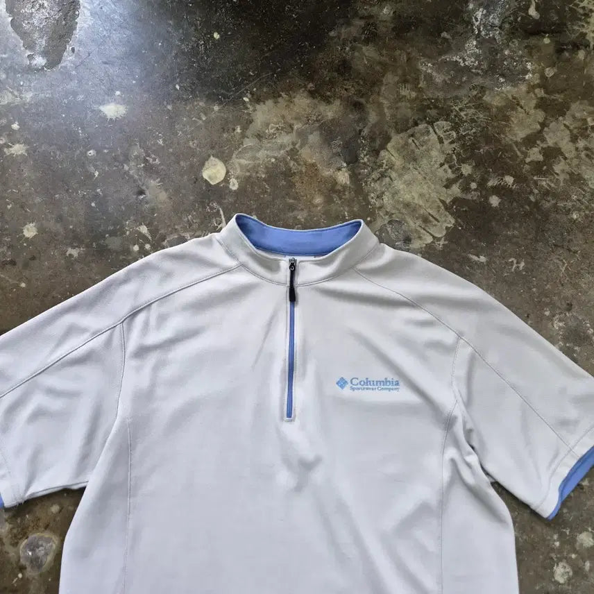 [BUNJANG] Columbia Half-Zip Functional Short-Sleeve T-Shirt (Size M) / M) 컬럼비아 하프집업 기능성 소재 반팔티 반팔 티셔츠