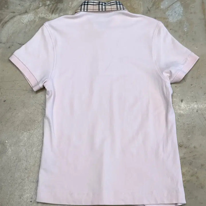 [BUNJANG] Burberry Nova Check Collar Detail Short Sleeve T-shirt XL / 여성용 버버리 노바체크 카라 포인트 반팔티 XL