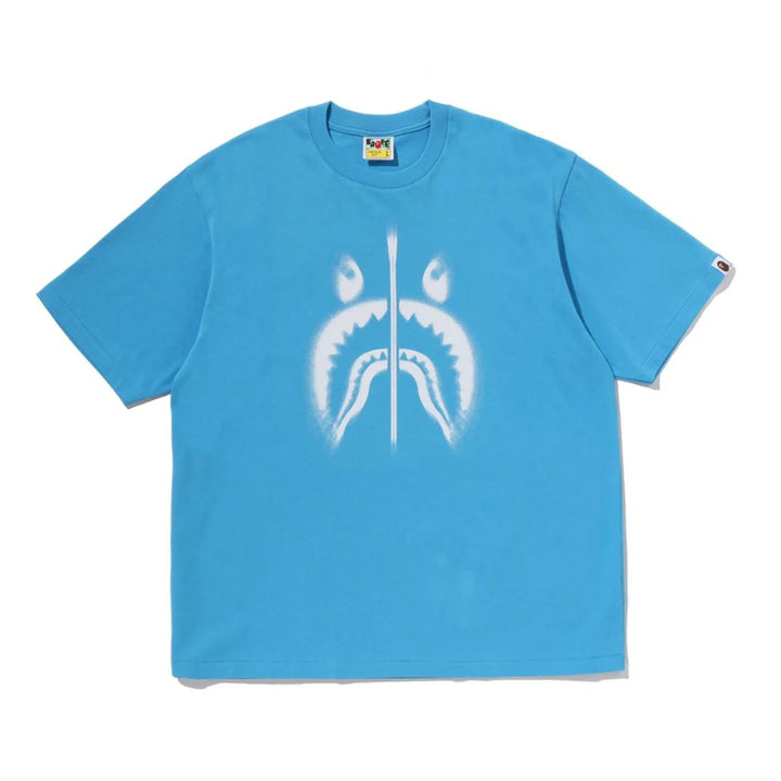 [BUNJANG] BAPE Spray Shark Relaxed Fit Short Sleeve T-Shirt 26SS / [해외] 베이프 스프레이 샤크 릴렉스드핏 반팔 티셔츠 26SS