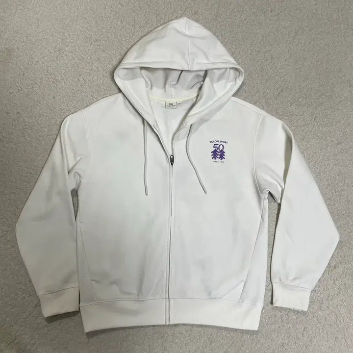 [BUNJANG] KOLON SPORT White Hooded Zip-Up XS / 코오롱스포츠 화이트 후드집업 xs