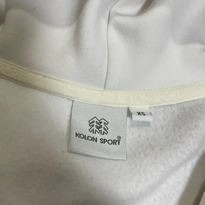 [BUNJANG] KOLON SPORT White Hooded Zip-Up XS / 코오롱스포츠 화이트 후드집업 xs