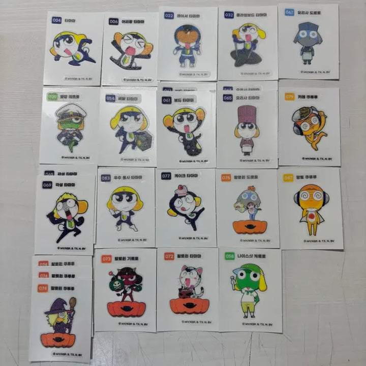 [BUNJANG] Keroro Ddiddiddiseal Tamama Cat Sticker / 케로로 띠부띠부씰 타마마 고양이