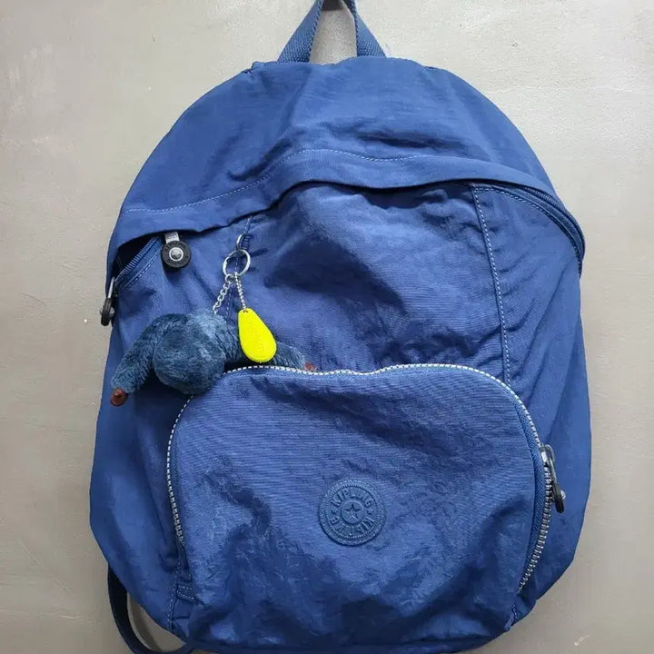 [BUNJANG] Kipling Backpack with Keyring / 키플링 백팩 블루 + 키링 포함