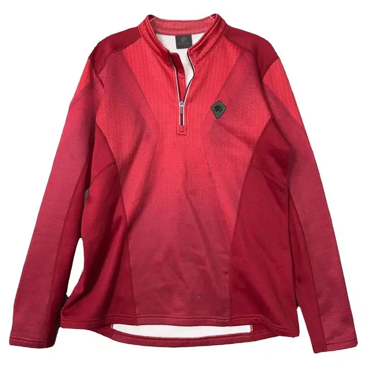 [BUNJANG] KOLON SPORT Red Logo Functional Half-Zip Long Sleeve T-Shirt Size 100 / 코오롱 레드 로고 등산 기능성 반집업 긴팔티 100