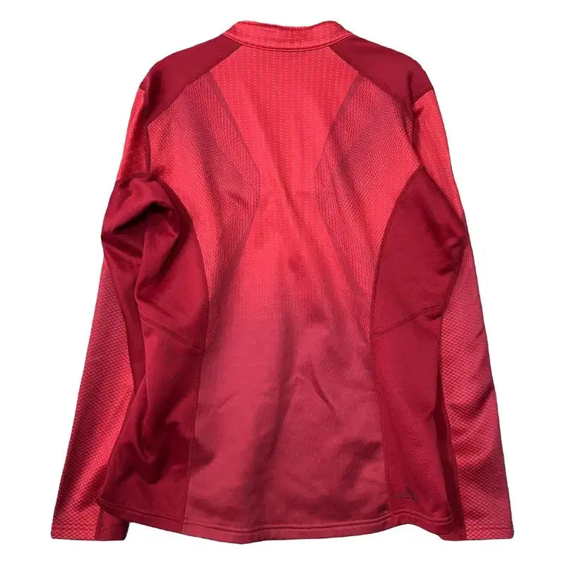 [BUNJANG] KOLON SPORT Red Logo Functional Half-Zip Long Sleeve T-Shirt Size 100 / 코오롱 레드 로고 등산 기능성 반집업 긴팔티 100