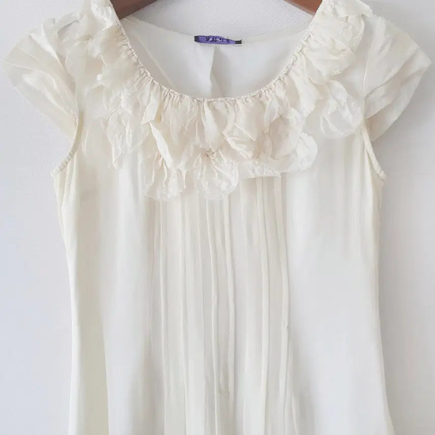[BUNJANG] Ruffle Pintuck Chiffon Dress / 러플 핀턱 쉬폰 원피스