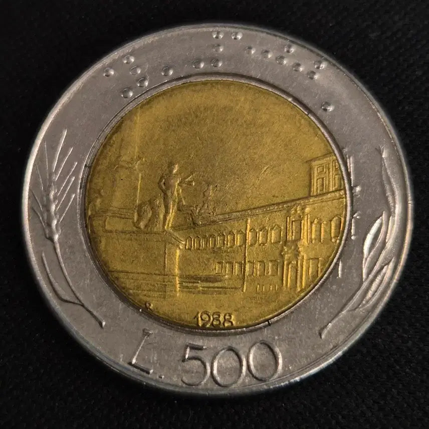 [BUNJANG] 1988 Italian 500 Lire Coin / 1988년 이탈리아 500리라 동전 [EP. 2827]