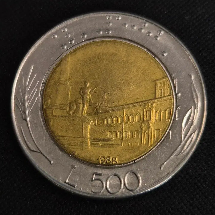 [BUNJANG] 1988 Italian 500 Lire Coin / 1988년 이탈리아 500리라 동전 [EP. 2827]