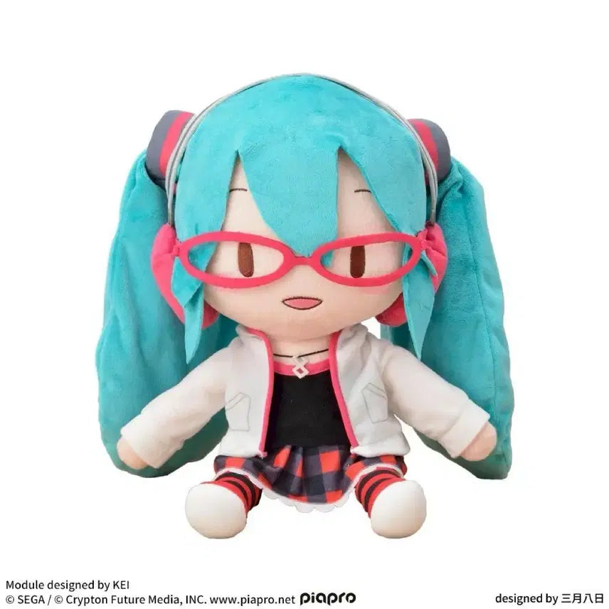 [BUNJANG] Hatsune Miku Fuwa Pucci LL Plush Doll / 하츠네 미쿠 후와푸치 LL 안경 플러시돌 인형