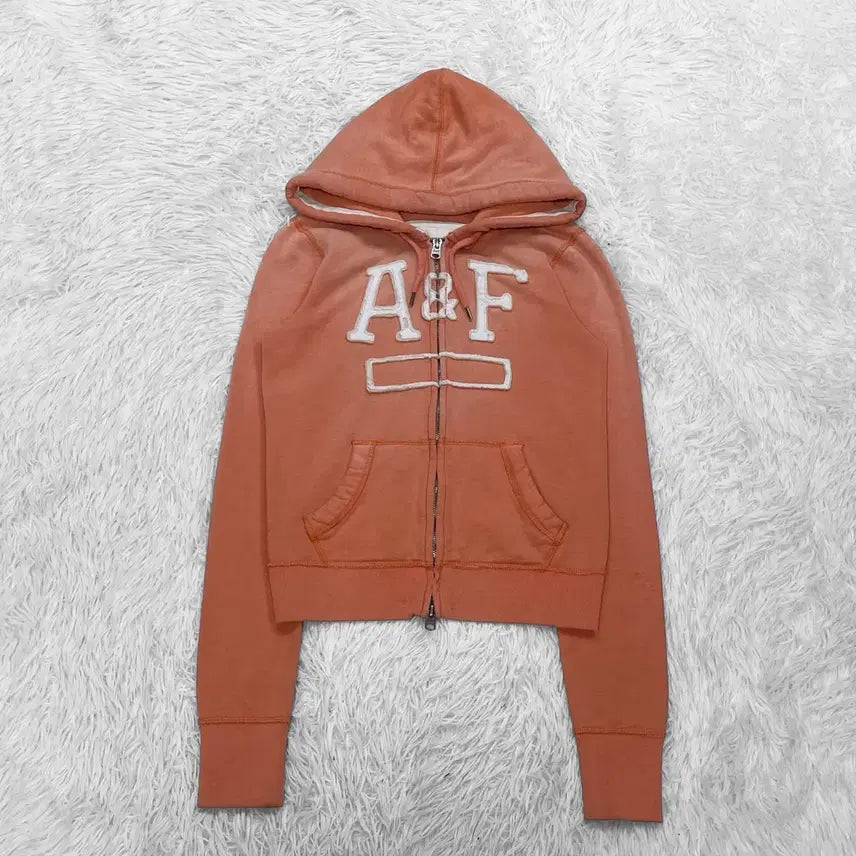 [BUNJANG] Abercrombie &amp; Fitch Spell Logo Hoodie Zip-up / 아베크롬비 스펠 로고 후드집업