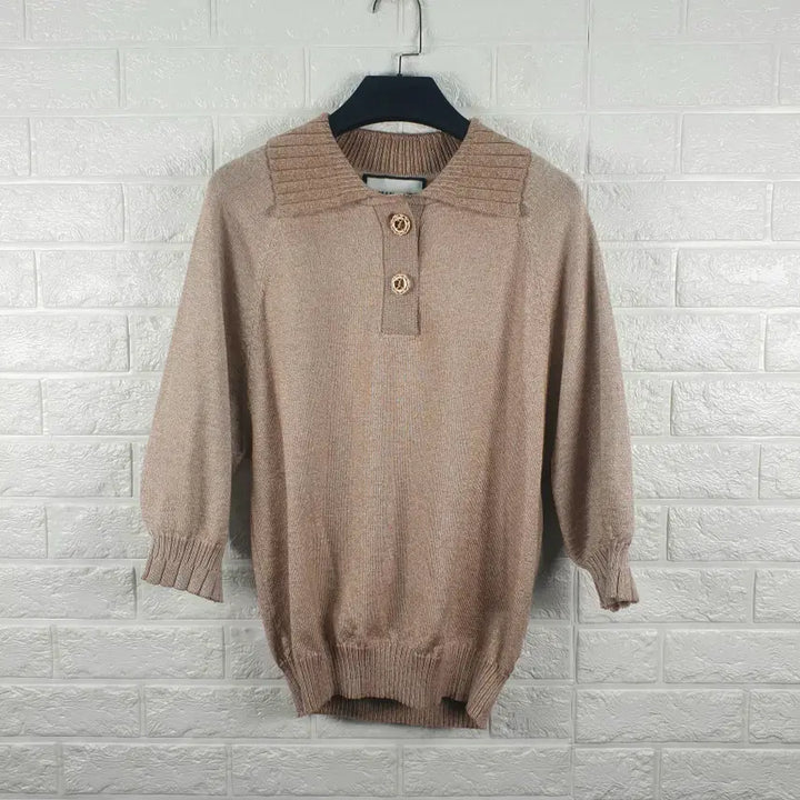 [BUNJANG] Karl Lagerfeld Short Sleeve Knit Top / [55]칼라거펠트 반팔 카라 니트