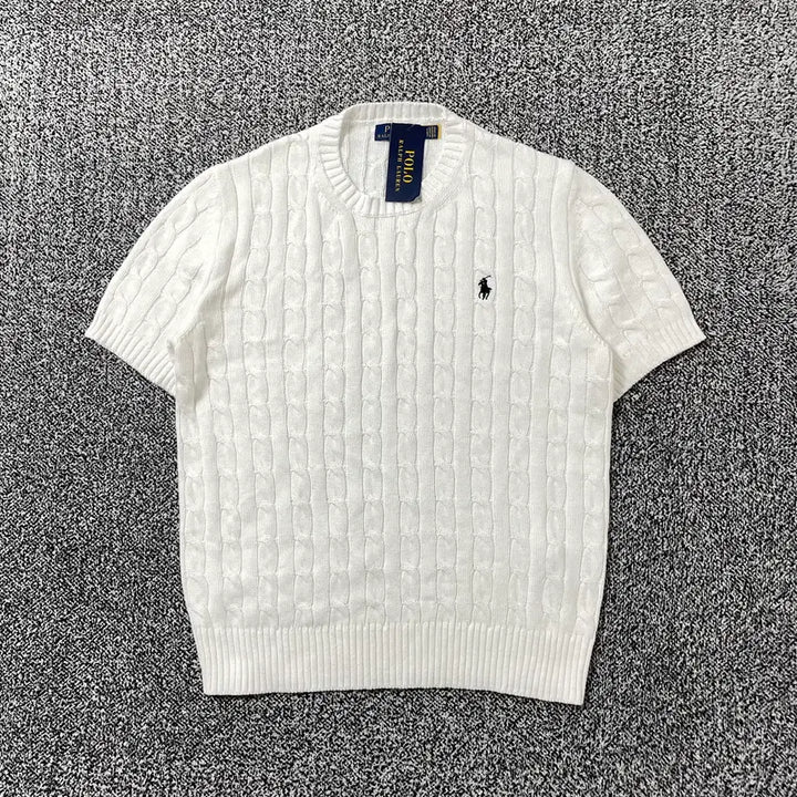[BUNJANG] Polo Ralph Lauren Cable Knit Short Sleeve Sweater / 빈티지9. (새상품) 폴로랄프로렌 케이블 반팔 니트 반소매 스웨터