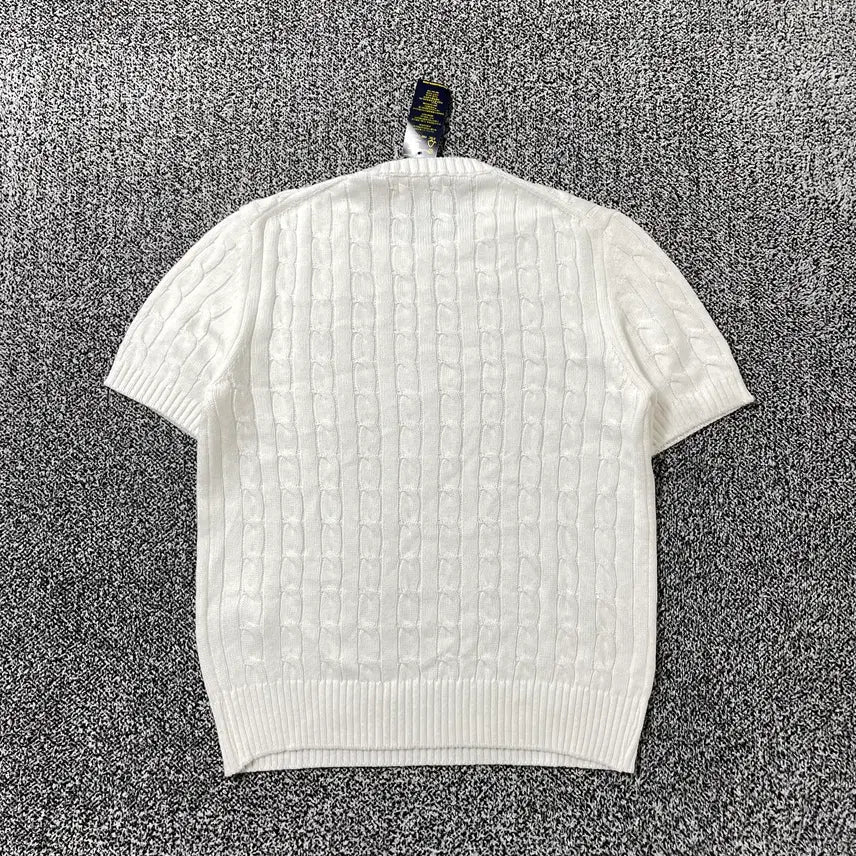 [BUNJANG] Polo Ralph Lauren Cable Knit Short Sleeve Sweater / 빈티지9. (새상품) 폴로랄프로렌 케이블 반팔 니트 반소매 스웨터