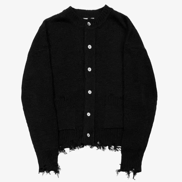 [SOLD OUT] 서피스에디션 데미지드 린넨 가디건 블랙 L