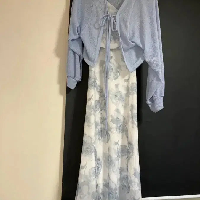 [BUNJANG] Flower Rose Pattern Sleeveless Shirring Long Dress / 플라워 로즈 패턴 나시 셔링 롱 원피스