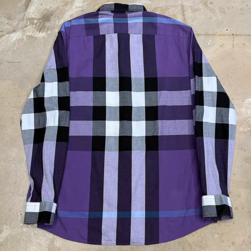 [BUNJANG] Burberry Nova Check Purple Shirt XXL / 버버리 노바체크 Purple 셔츠 XXL