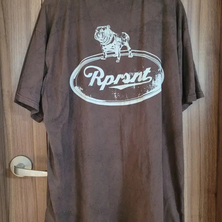 [BUNJANG] Represent Rprnt Brown Short Sleeve T-Shirt / 리프레젠트 Rprnt 브라운 반팔 티셔츠