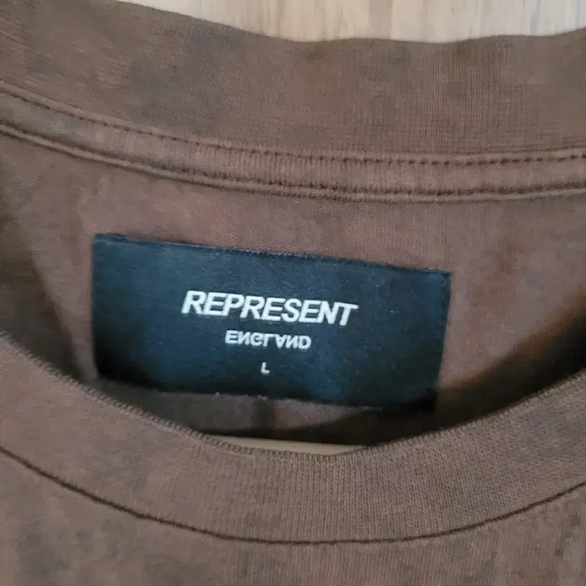 [BUNJANG] Represent Rprnt Brown Short Sleeve T-Shirt / 리프레젠트 Rprnt 브라운 반팔 티셔츠