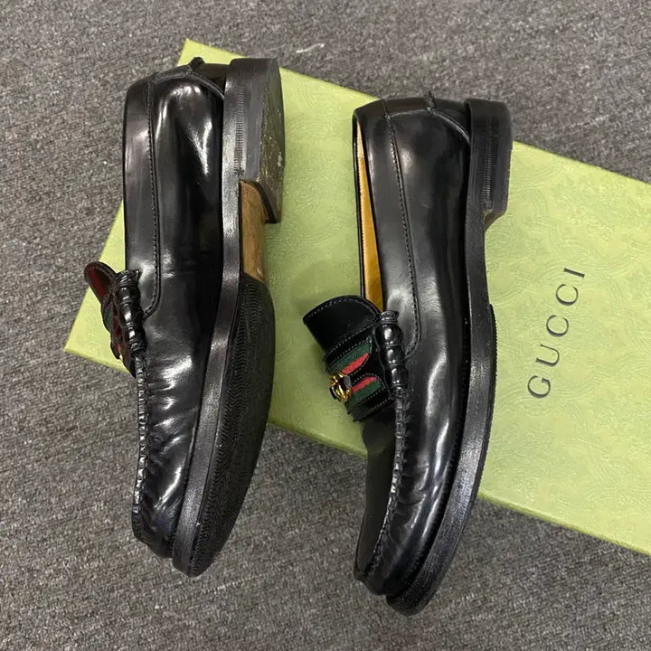[BUNJANG] Gucci Interlocking G Logo Leather Loafers / Gucci 구찌 인터로킹 G 로고 레더로퍼 (박스포함)