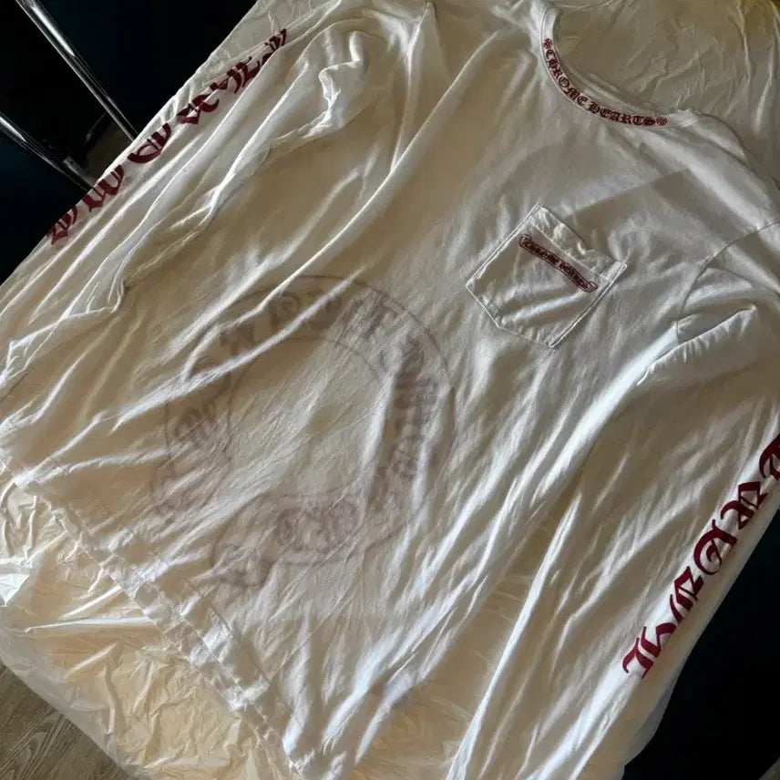 [BUNJANG] Chrome Hearts x Bergdorf Goodman White Red Long Sleeve / 정품 크롬하츠 x 버그도프굿맨 화이트레드 롱슬리브