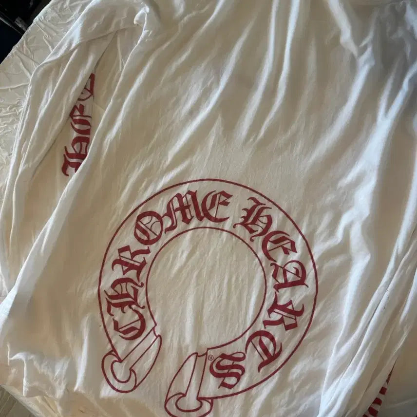 [BUNJANG] Chrome Hearts x Bergdorf Goodman White Red Long Sleeve / 정품 크롬하츠 x 버그도프굿맨 화이트레드 롱슬리브