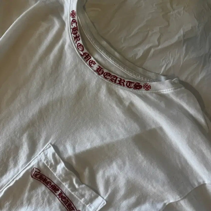 [BUNJANG] Chrome Hearts x Bergdorf Goodman White Red Long Sleeve / 정품 크롬하츠 x 버그도프굿맨 화이트레드 롱슬리브